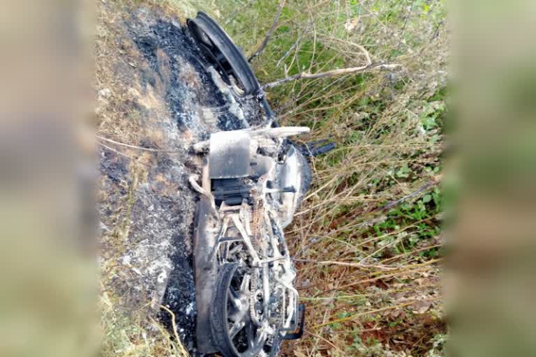 gang-burnt-home-guard-bike-for-silly-reason-at-doddaballapur