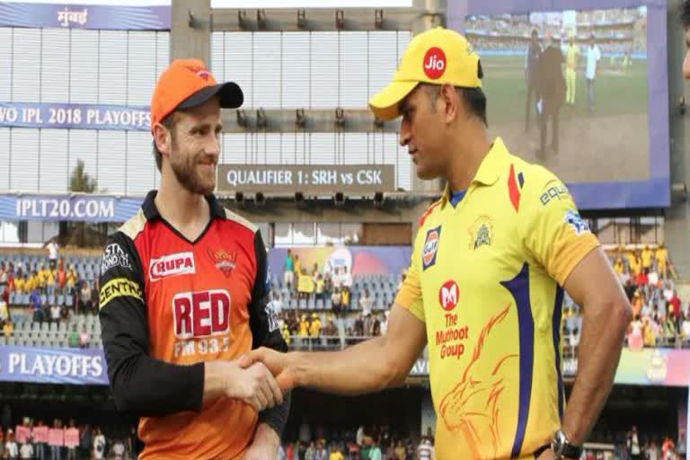 IPL 2021  Chennai super kings vs Sunrisers hyderabad  Chennai super kings  Sunrisers hyderabad  ചെന്നൈ സൂപ്പർ കിങ്സ്  സണ്‍റൈസേഴ്‌സ് ഹൈദരാബാദ്  പ്ലേ ഓഫ്  ഐപിഎൽ  ധോണി  സുരേഷ് റൈന  ഡേവിഡ് വാർണർ