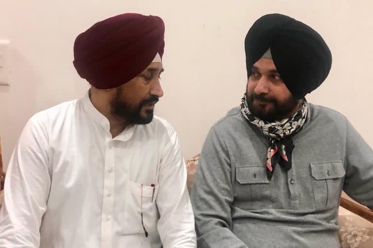 Navjot Singh Sidhu And CM Charanjit Singh Channi