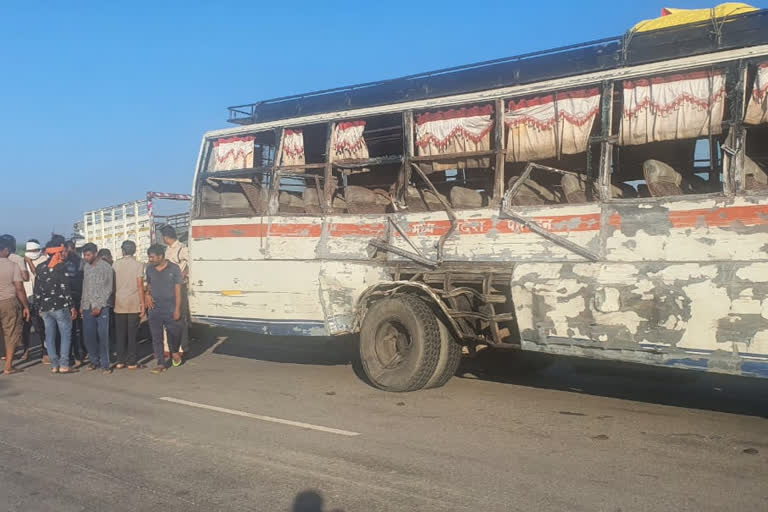 Bus-container accident