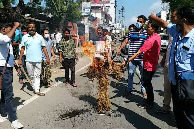 ajycp protest against mla sherman ali