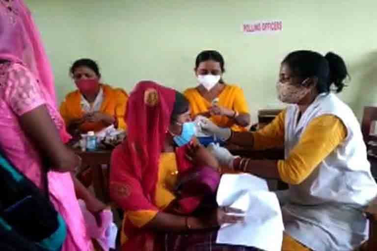 Covid Vaccination Camp for College Students at Deganga by Higher Education Department