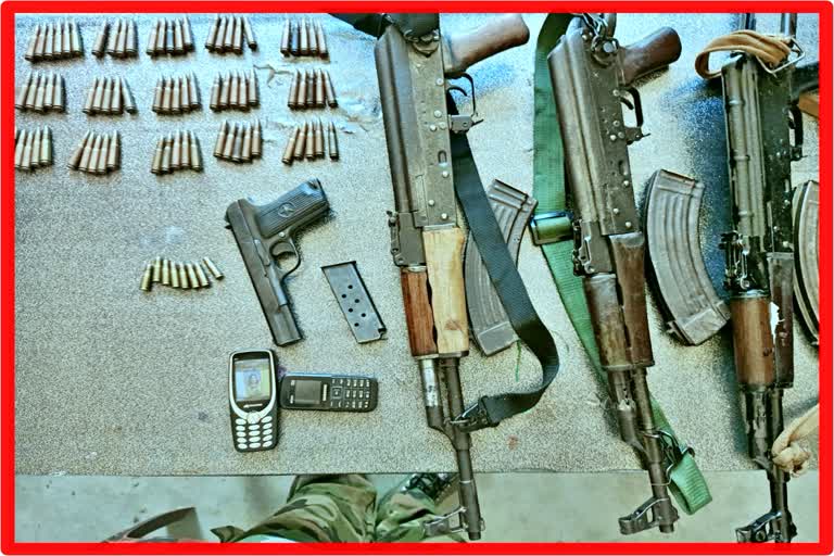 illegal weapons seized in Assam Nagaland border