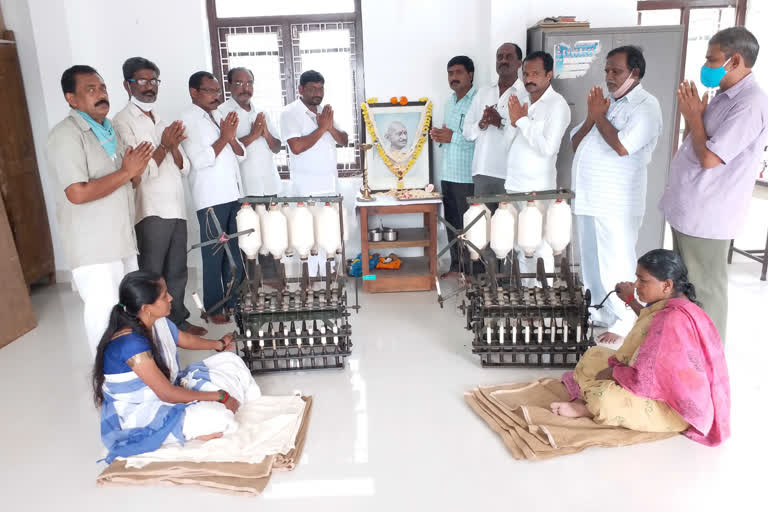 Gandhi jayanthi 2021, metpally khadi akhanda sutra yagnam