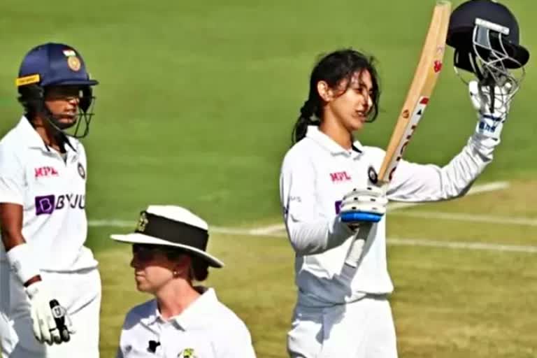 India declared the innings  Day Night match in Australia  महिला क्रिकेट  भारतीय महिला टीम  स्मृति मंधाना  Indian women team  Smriti Mandhana