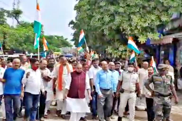 Tiranga Yatra taken out on occasion of Gandhi Jayanti in Banka