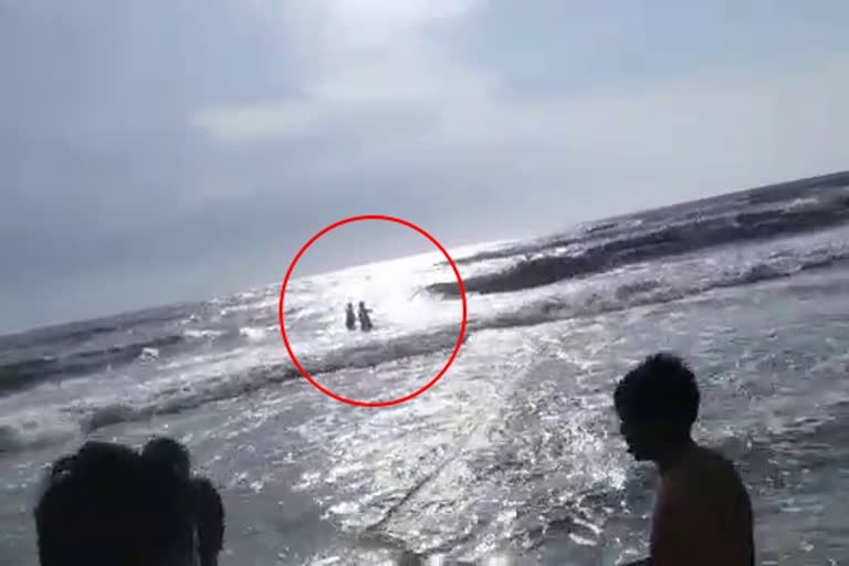 two-tourist-rescued-in-panambur-beach-mangalore