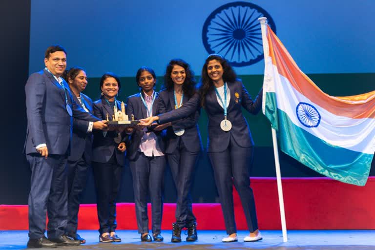 Women chess team wins Silver medal for the first time in world women chess championship