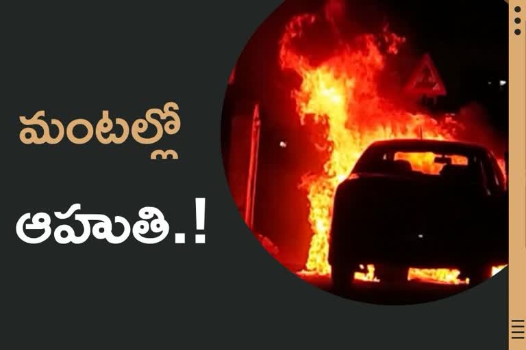 son of former CM dead as car catches fire