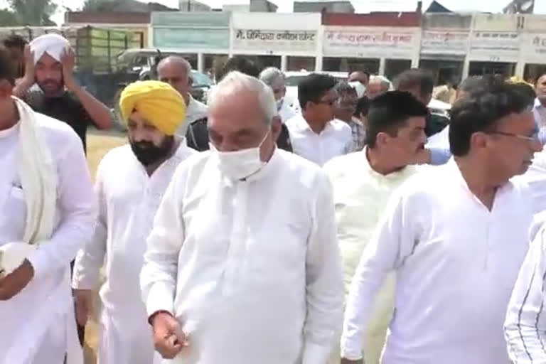 bhupinder hooda indri grain market