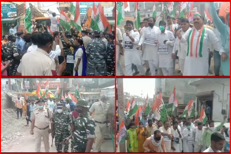 congress-workers-gheraoed-house-of-bjp-district-president-bajrang-shukla-in-kirari