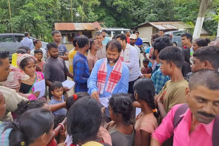 Akhil Gogoi campaign at Thaora constituency with Dharjya Knowar