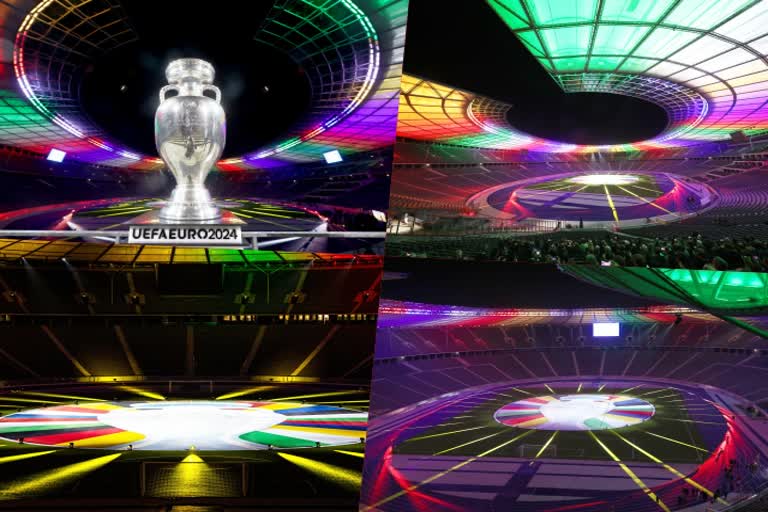 Euro 2024  euro cup  Euro Cup 2024  Germany UEFA  यूरोपीय फुटबॉल संघ  यूरो प्रतीक चिन्ह  यूरो कप  यूरो कप 2024  खेल समाचार  European Football Championship  Olympia Stadium  Euro 2024 insignia