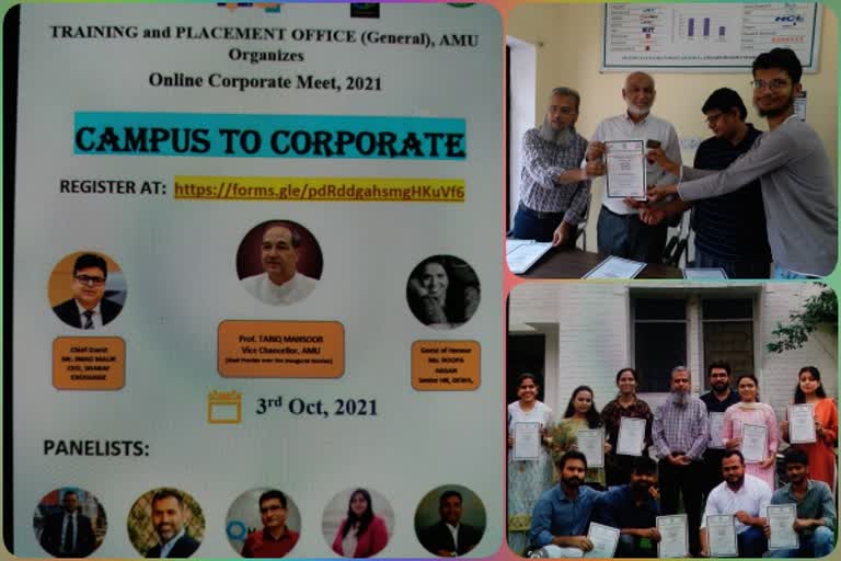 amu training and placement office organized online international corporate meet