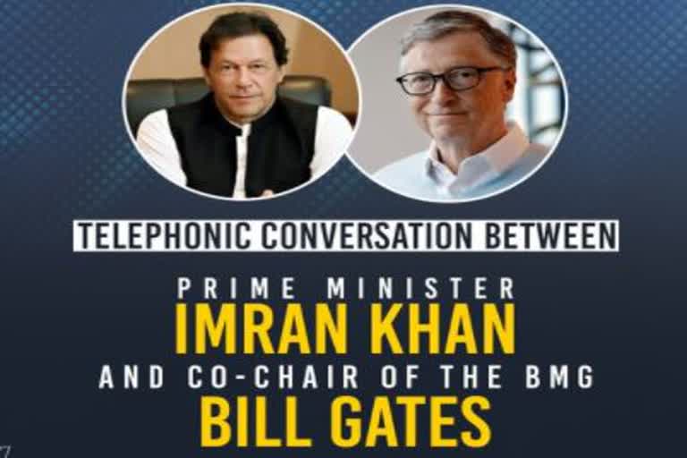 Pak pm urges bill gates to provide humanitarian assistance to afghan people