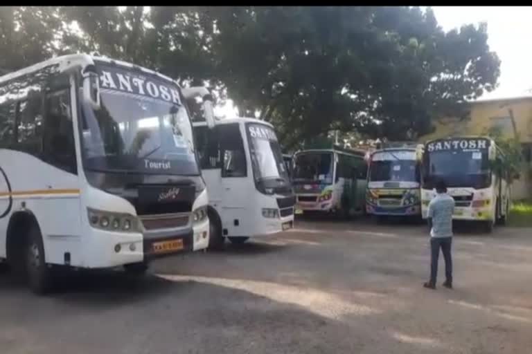 RTO officer raid in kolar; 7 bus size