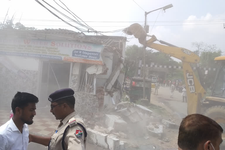 protest during removal encroachment in ranchi