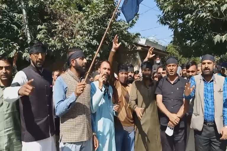 kupwara bjp protest against civilian killings in kashmir