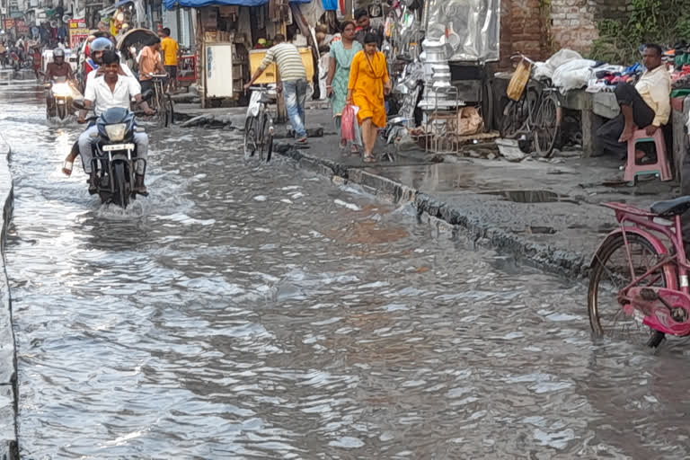 Water logging problem increased due to rain in Muzaffarpur