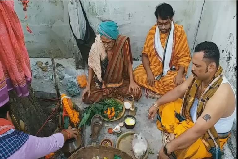 Sasthi puja of maa durga in cuttack sekhar bazar dussehra mandap