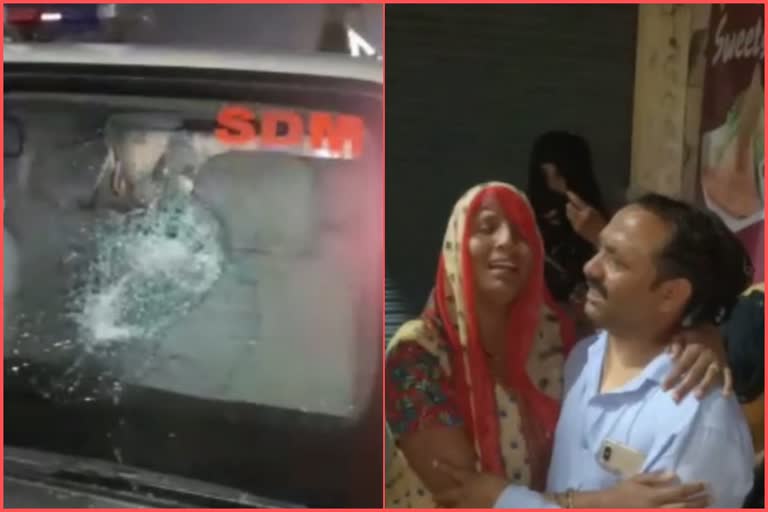 angry-family-members-pelted-stones-at-sdm-car-over-suspicious-death-of-14-year-old-girl-in-ghaziabad