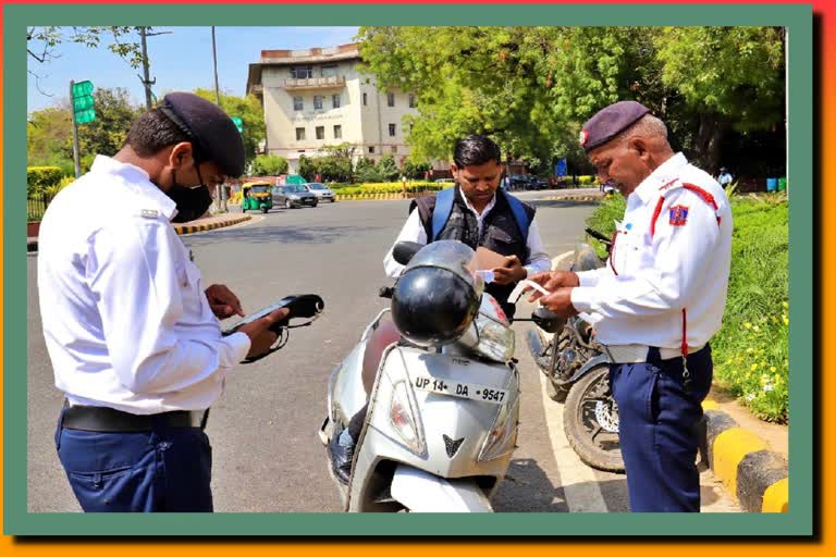 ٹریفک نظام کی خلاف ورزی کرنے والے 331 افراد کا چالان