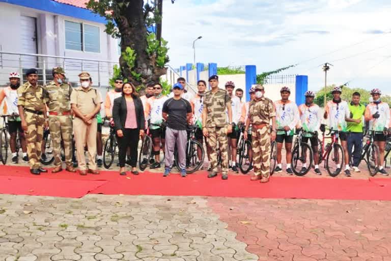 cisf-bicycle-rally-reached-karwar-and-left-for-goa
