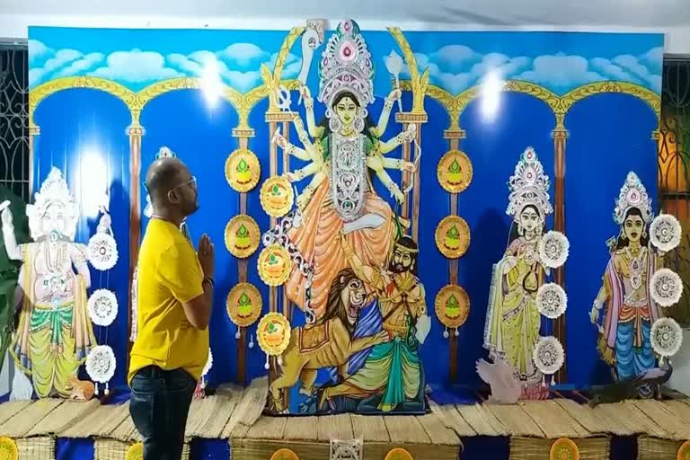 मां दुर्गा की 3D पेंटिंग