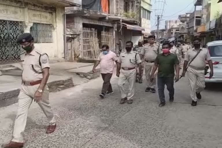 police flag march in dumka