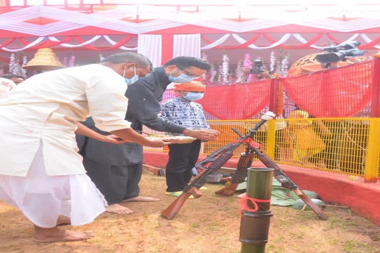 special-worship-of-jharkhand-armed-police-on-occasion-of-navratri