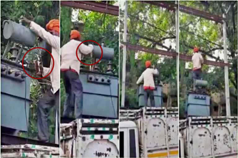 electricians-sacked-after-pouring-alcohol-on-faulty-transformer-in-bihar