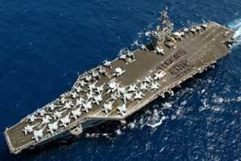 USS carl Vinson warship reached to Visakhapatnam