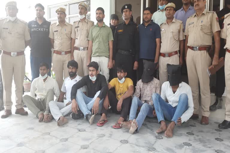 Bhiwadi police caught 7 miscreants, Alwar news