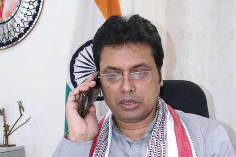 tripura CM biplab kumar deb condemned the attacks on puja pandals in bangladesh