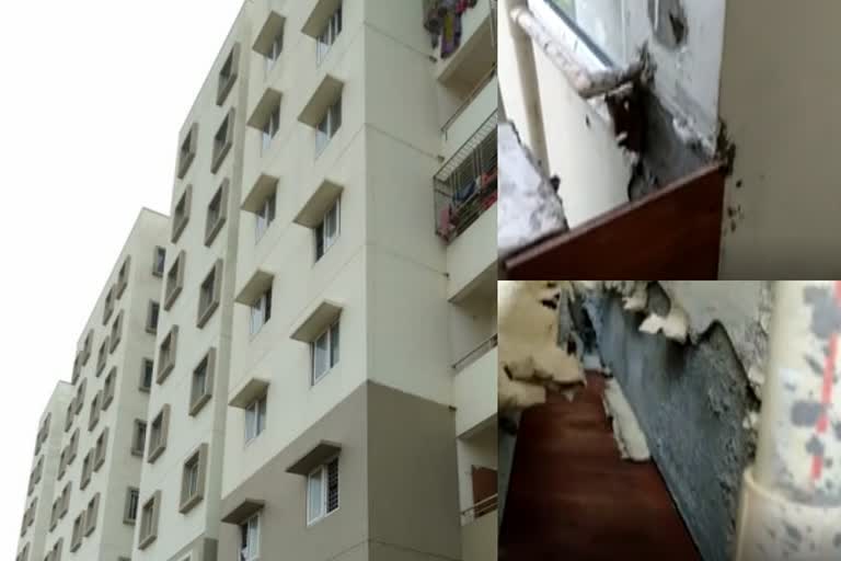 bangalore, banglaore building collapses, bangalore poice quarters, 32 Families evacuated after crack develops