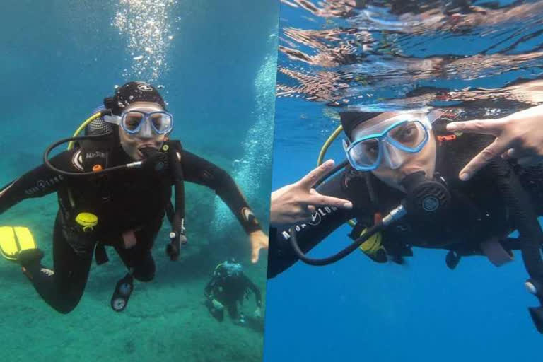 priyanka chopra scuba diving