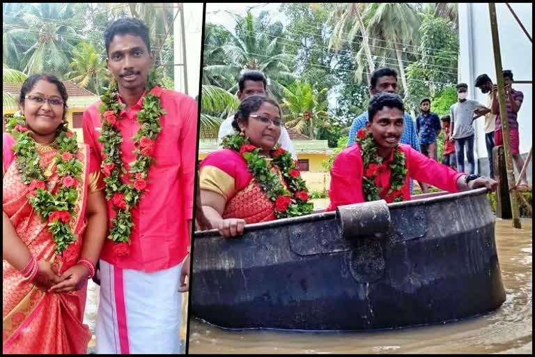 ಪ್ರವಾಹದ ನಡುವೆ ಮದುವೆ