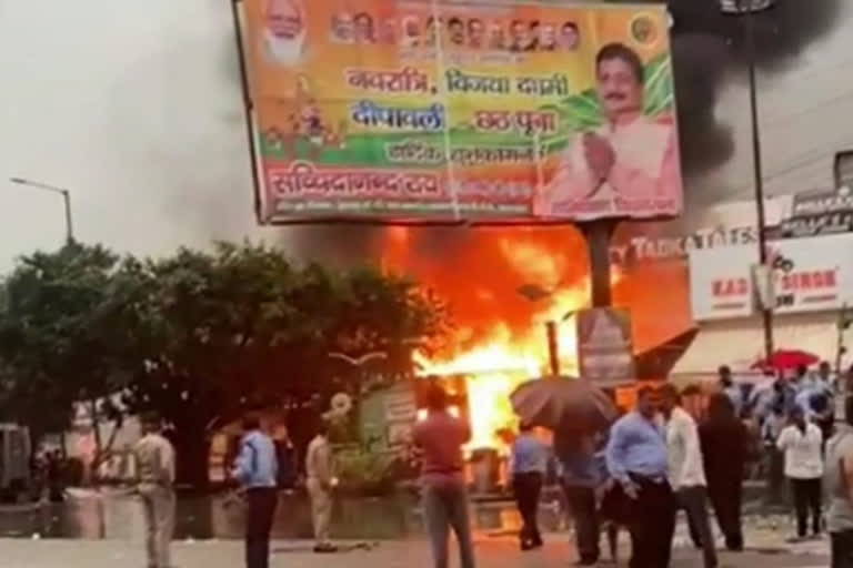 Fierce fire in bakery shop