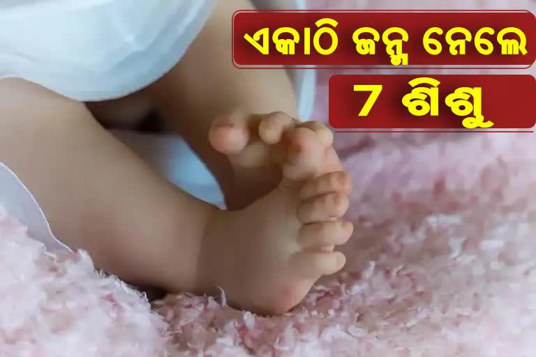 ଆଶ୍ଚର୍ଯ୍ୟ ! ଏକାସାଙ୍ଗେ ୭ ଶିଶୁଙ୍କୁ ଜନ୍ମ ଦେଲେ ମହିଳା