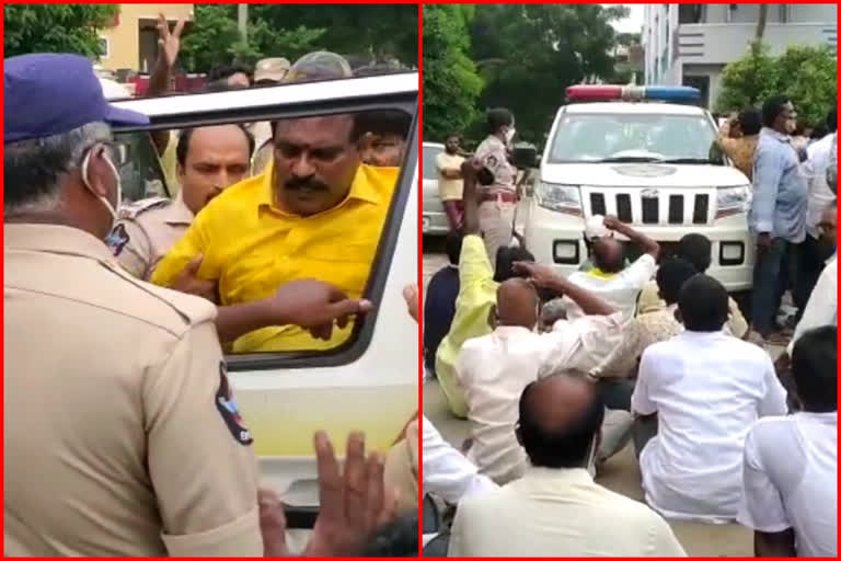 tdp protest in west godavari district