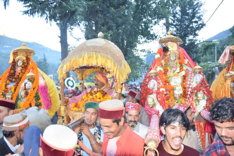 Lord Narsingh Jaleb in Kullu Dussehra festival