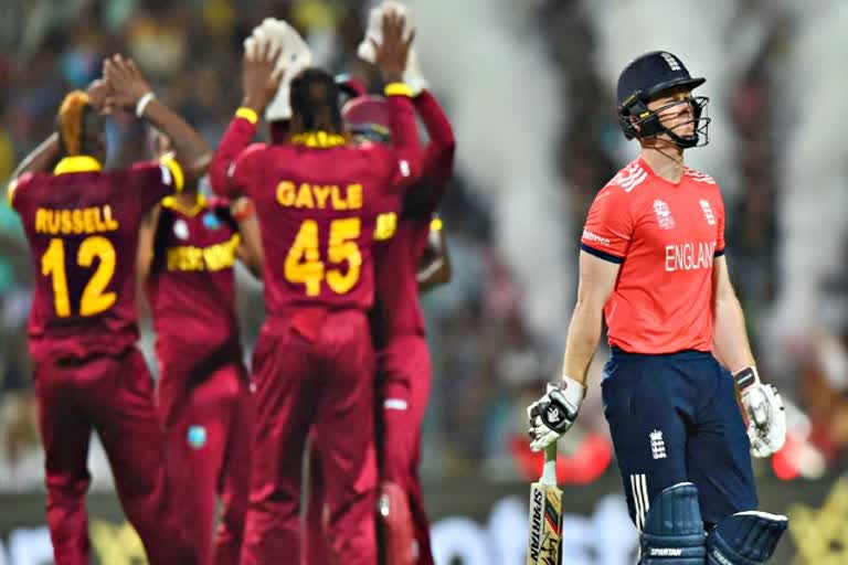 England vs West Indies  England Cricket Team  West Indies Cricket Team  आईसीसी टी 20 विश्व कप  ICC T20 World Cup  वेस्टइंडीज क्रिकेट टीम  इंग्लैंड क्रिकेट टीम  इंडियन प्रीमियर लीग  Sports News