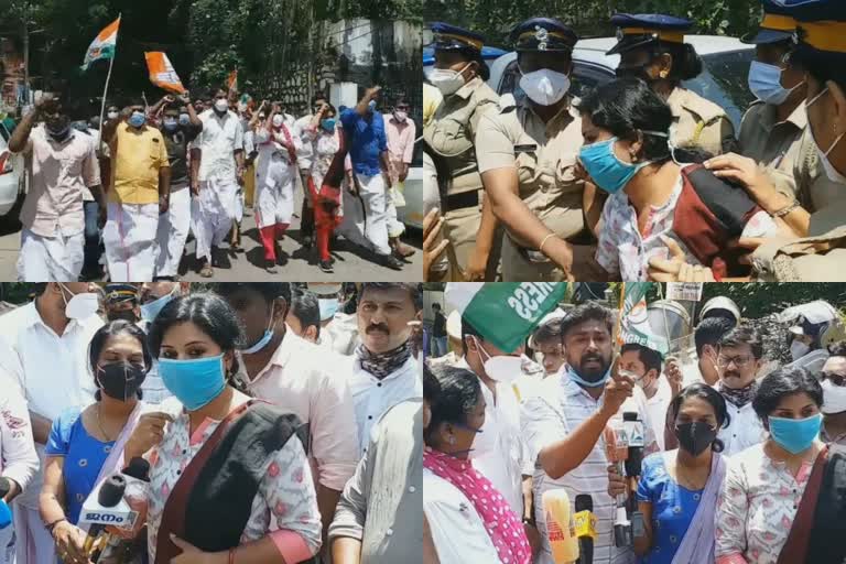 youth congress  protest  kerala  youth congress protest  സര്‍ക്കാര്‍  യൂത്ത് കോൺഗ്രസ് പ്രതിഷേധം  ശിശുക്ഷേമ സമിതി  തിരുവനന്തപുരം  സിപിഎം നേതാവ്