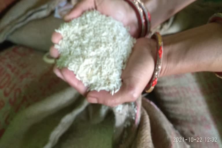 Rice mixed with plastic grains