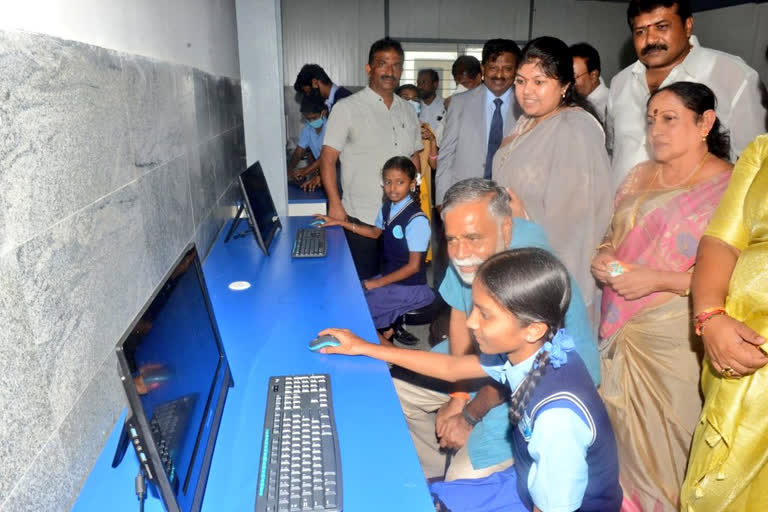 Minister BC Nagesh visit to Government School in Bangalore