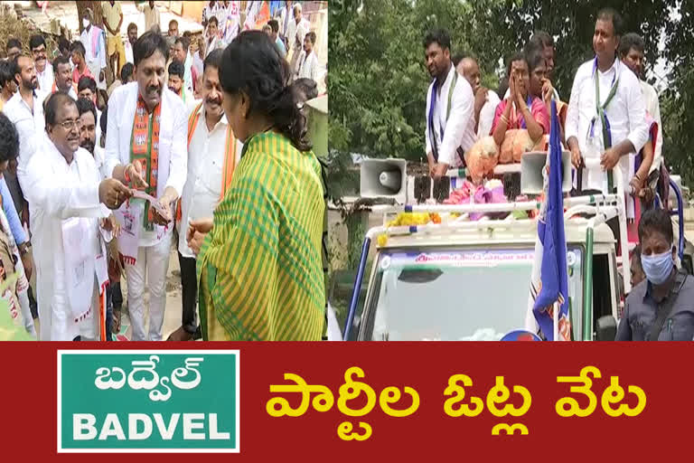 ycp and bjp election campaign at badvel by poll