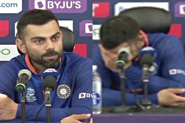 Pakistan journalist questions  Pakistan journalist and virat Kohli  Ind vs Pak  icc T20 world cup  cricket news  rohit sharma  Team India  India vs Pakistan  ICC  विराट कोहली  आईसीसी  टी 20 विश्व कप  पाकिस्तानी पत्रकार