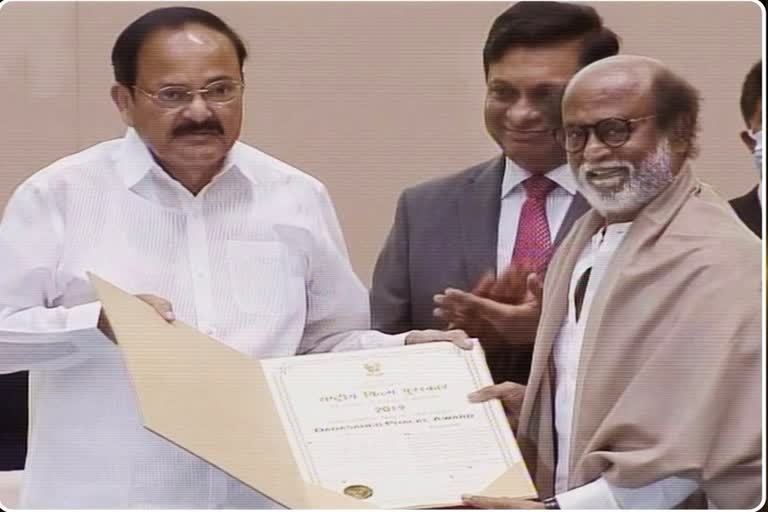 sitara  Rajanikanth receives Dadasaheb Phalke award  Rajanikanth  Dadasaheb Phalke award  award  news  latest news  entertainment news  entertainment