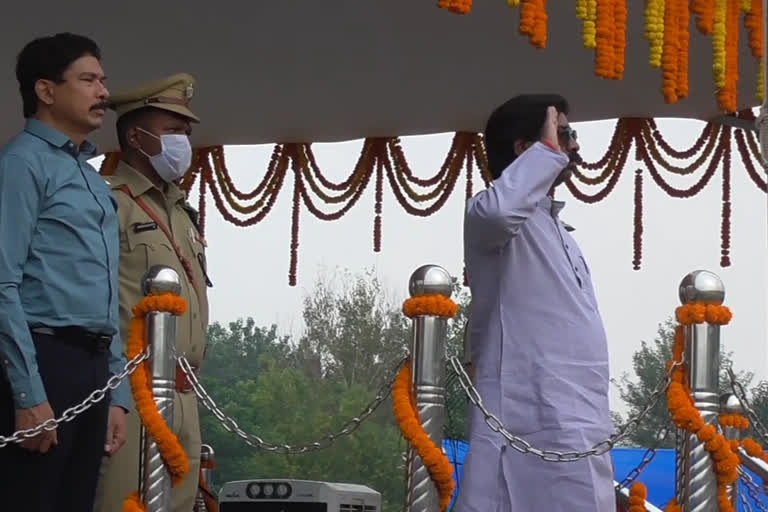 CM Hemant Soren takes the salute of the passing out parade