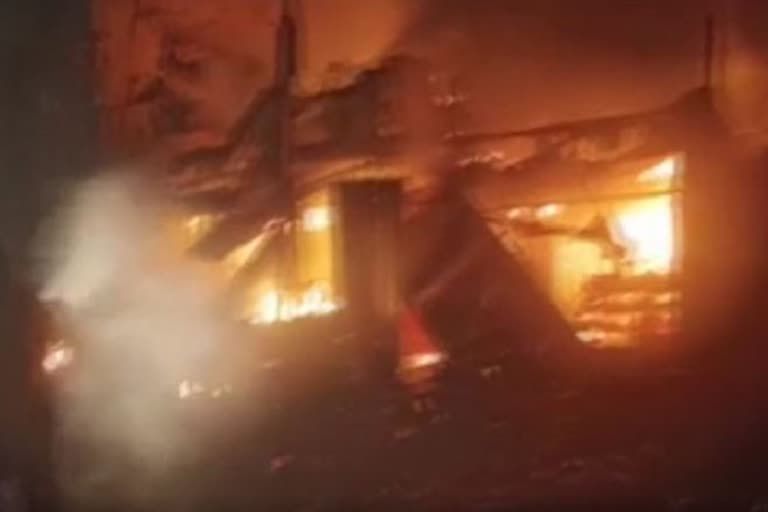 Massive fire at cracker store,